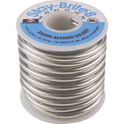 Stay-Brite&reg; Solders, Lead-Free, 96% Tin 4% Silver, Solid Core, 0.125" Dia. Equipment World