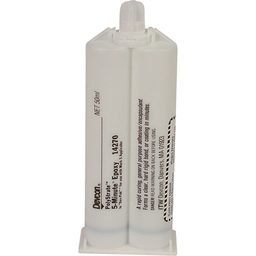 5-Minute Adhesive, 50 ml, Dual Cartridge, Two-Part, Clear Equipment World