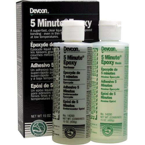 5-Minute Adhesive, 444 ml, Bottle, Two-Part, Clear Equipment World