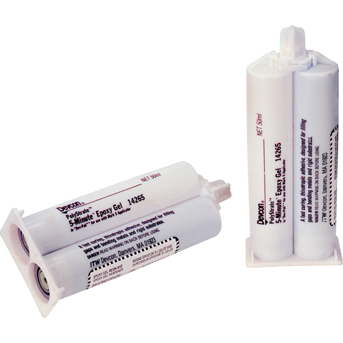 5-Minute Adhesive, 50 ml, Dual Cartridge, Two-Part, Clear Equipment World