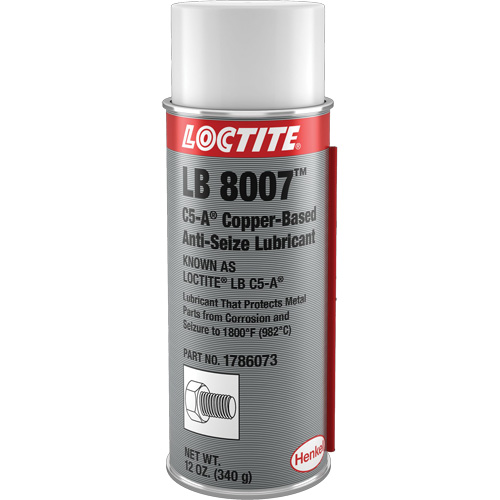 LB 8007 Copper Based Anti-Seize, 340 g, Aerosol Can, 1800°F (982°C) Max Temp. Equipment World