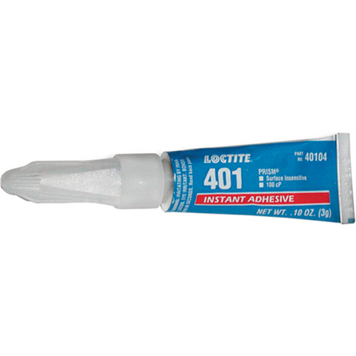 401 General Purpose Instant Adhesive, Clear, Tube, 3 g Equipment World