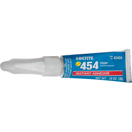 454 Prism&reg; Instant Adhesive Gel, Clear, Tube, 3 g Equipment World