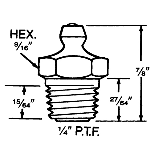 Fitting, 1/4"-18 Thread Equipment World