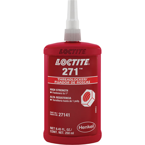 Threadlocker 271 , Red, High, 250 ml, Bottle Equipment World