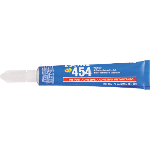 Prism 454 Instant Adhesive Gel, Clear, Tube, 20 g Equipment World