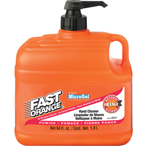 Hand Cleaner, Pumice, 1.89 L, Pump Bottle, Orange Equipment World