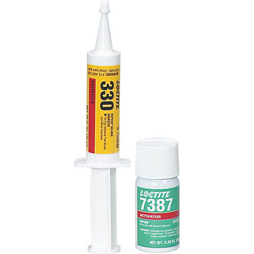 330 Depend&reg; No-Mix Adhesive, Two-Part, 250 ml, Kit, Amber Equipment World