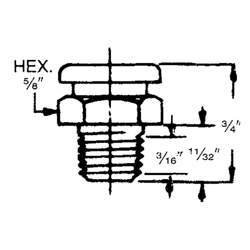 Standard Button Head Fitting, 1/8" PTF Thread Equipment World