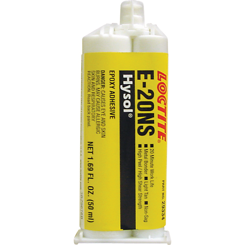 Hysol E-20NS Epoxy, Two-Part, Dual Cartridge, 120 g., Tan Equipment World