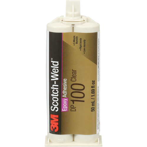 Scotch-Weld Adhesive, 1.7 fl. oz., Dual Cartridge, Two-Part, Clear Equipment World