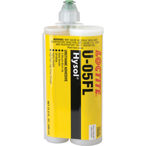 Adh&eacute;sif ur&eacute;thane Hysol U-05FL, Deux composants, Cartouche double, 622 g, Blanc cass&eacute; Equipment World