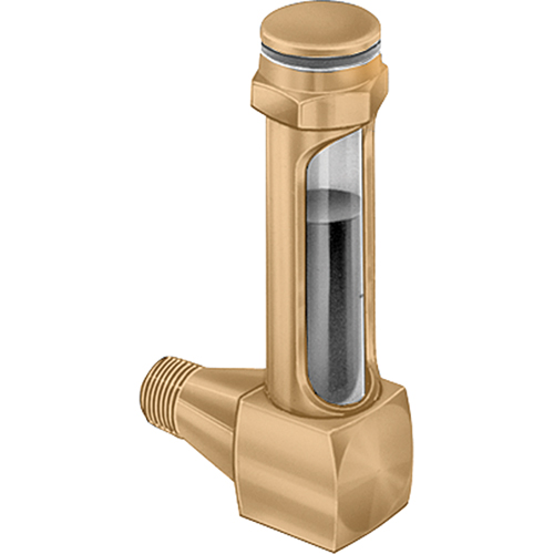 Brass Liquid Level Gauges - Short Elbow, Threaded, 1-15/16" L, 225°F (107.22° C) Equipment World