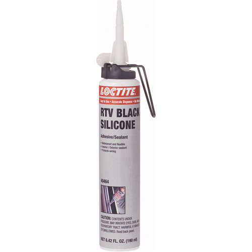 Superflex RTV Silicone Adhesive Sealant, Cartridge, Black Equipment World