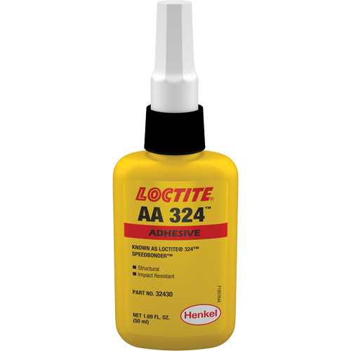 324 Speedbonder Structural Acrylic Adhesive, Two-Part, 50 ml, Bottle, Yellow Equipment World
