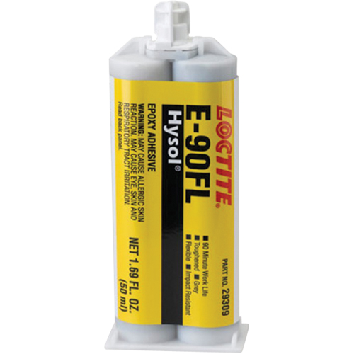 Hysol E-90FL Adhesive, 102 g, Dual Cartridge, Two-Part, Grey Equipment World
