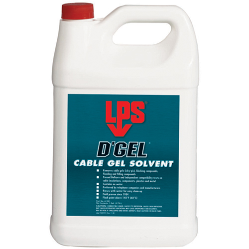D'Gel&reg; Cable Gel Solvent, 1 gal., Jug Equipment World