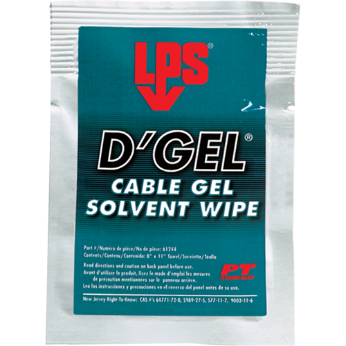 D'Gel&reg; Cable Gel Solvent, Packets Equipment World