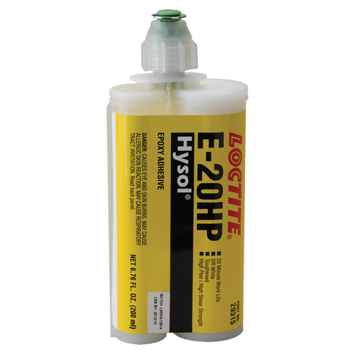 E-20P Fast Setting Structural Adhesives, 200 ml, Dual Cartridge, Two-Part, White Equipment World