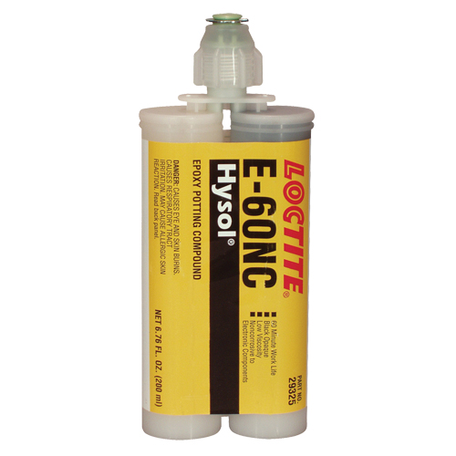 E-60NC Electrically Non-Corrosive Structural Adhesives, 200 ml, Dual Cartridge, Two-Part, Black Equipment World