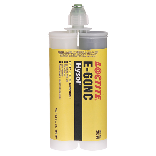 E-60NC Electrically Non-Corrosive Structural Adhesives, 400 ml, Dual Cartridge, Two-Part, Black Equipment World