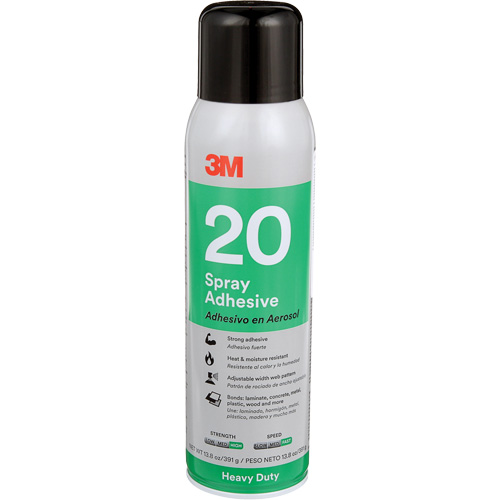 20 Heavy Duty Spray Adhesive, Clear, Aerosol Can Equipment World