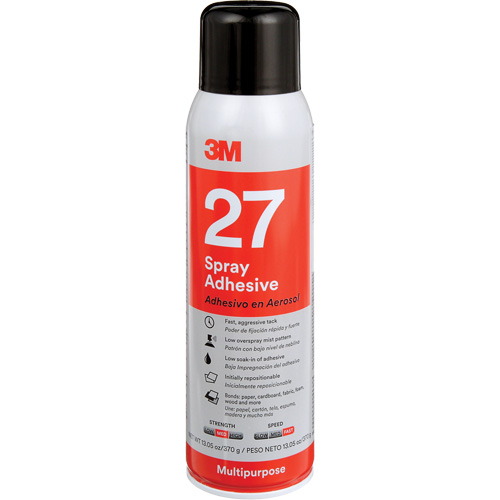 27 Multi-Purpose Spray Adhesive, Clear, Aerosol Can Equipment World