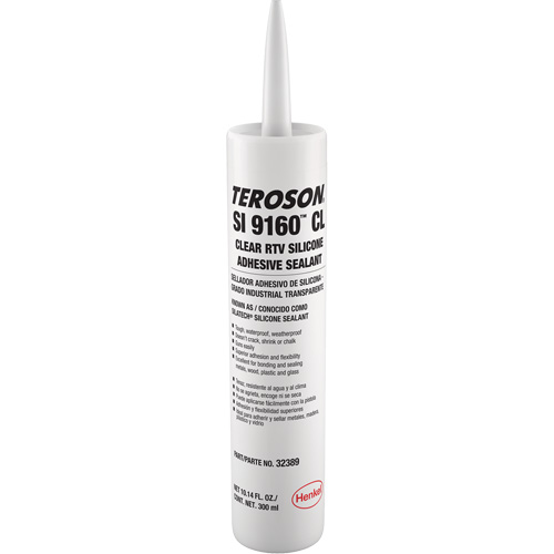 Teroson&reg; SI 9160 Silicone Sealant, Cartridge, Clear Equipment World