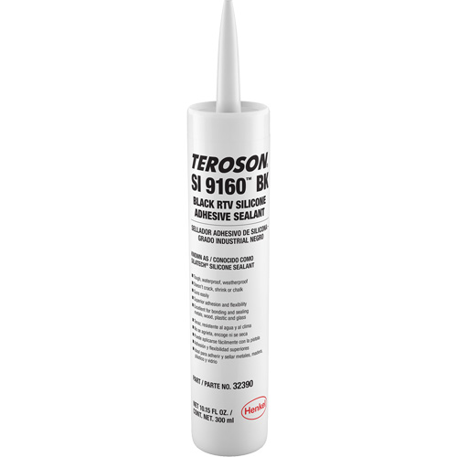 Teroson&reg; SI 9160 Silicone Sealant, Cartridge, Black Equipment World