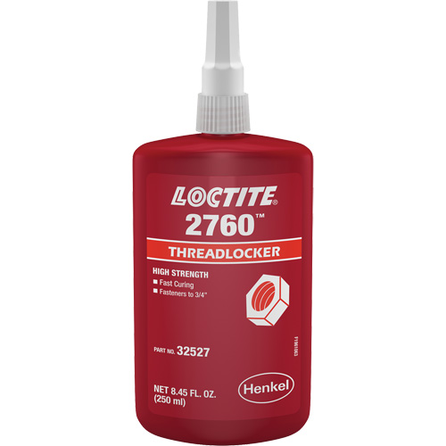 2760 Threadlocker, Red, High, 250 ml, Bottle Equipment World