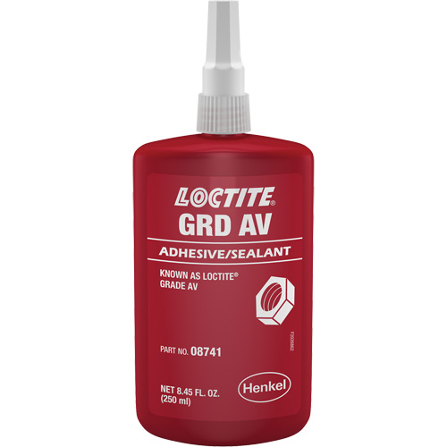 Letter Grade AV Threadlocker, Red, High, 250 ml, Bottle Equipment World