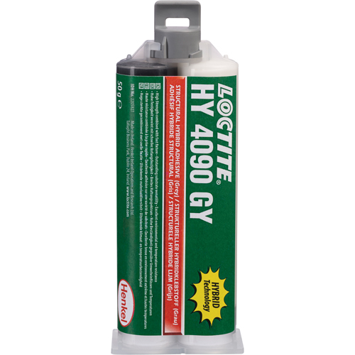 HY 4090 GY Structural Repair Hybrid Adhesive, Two-Part, Dual Cartridge, 50 g, Grey Equipment World