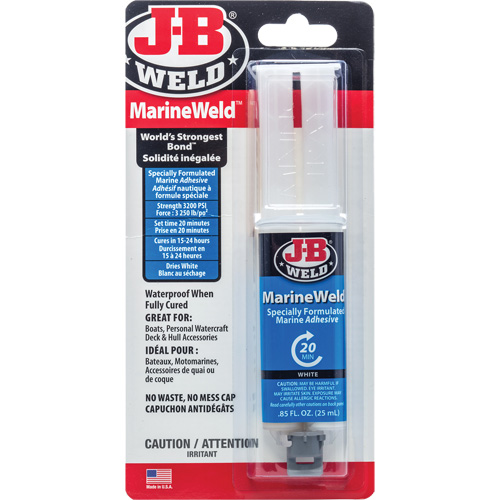 MarineWeld Adhesive, 25 ml, Syringe, Two-Part, White Equipment World
