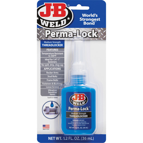 Perma-Lock Threadlocker, Blue, Medium, 36 ml, Bottle Equipment World