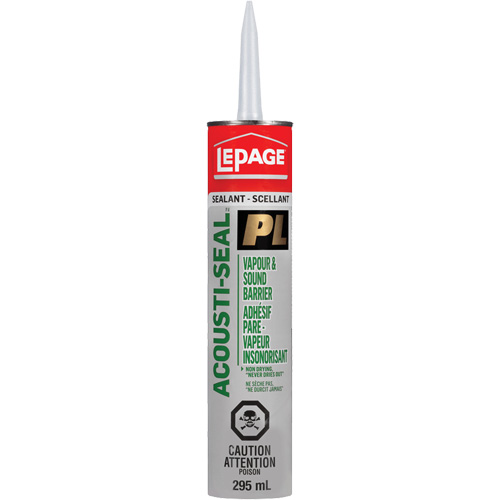 PL&reg; Vapour Barrier & Sound Reduction Adhesive, 825 ml, Tube, Black Equipment World