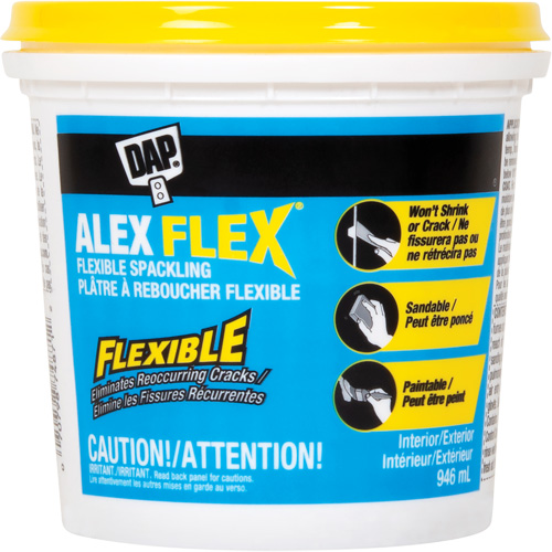 Alex Flex&reg; Flexible Spackling, 946 ml, Plastic Container Equipment World