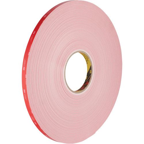 VHB Tape, 32.9 m (108') L x 12.7 mm (1/2") W, 62 mils, Acrylic Equipment World