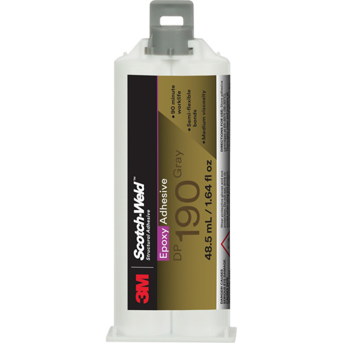 Adh&eacute;sif &eacute;poxyde DP190 Scotch-Weld, 1,64 liq. oz., Cartouche, Deux composants, Gris Equipment World