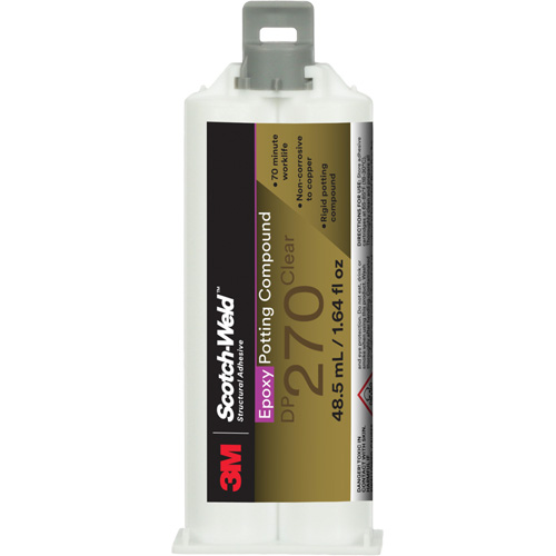 Scotch-Weld Epoxy Potting Compound, 1.7 fl. oz./48.5 ml, Dual Cartridge, Two-Part, Clear Equipment World