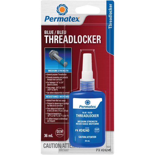 Threadlocker, Blue, Medium, 36 ml, Bottle Equipment World