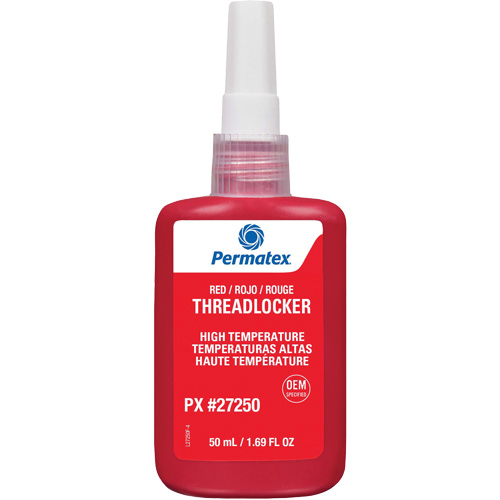 High Temperature Threadlocker, Red, High, 50 ml, Bottle Equipment World