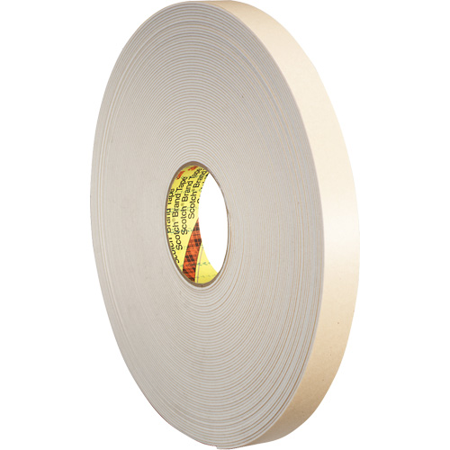 Ruban double face en mousse, 66 m (216') lo x 25,4 mm (1") la, 31 mils, Poly&eacute;thyl&egrave;ne Equipment World