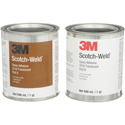 Scotch-Weld Adhesive, 32 fl. oz., Kit, Two-Part, Translucent Equipment World