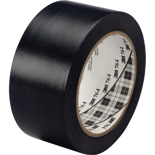 Ruban en vinyle pour travaux g&eacute;n&eacute;raux 764, 25,4 mm (1") la x 32,9 m (108') lo, 5 mils, Noir Equipment World