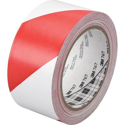 Hazard Warning Tape 767, 50.8 mm (2") x 33 m (108'), Red/White Equipment World