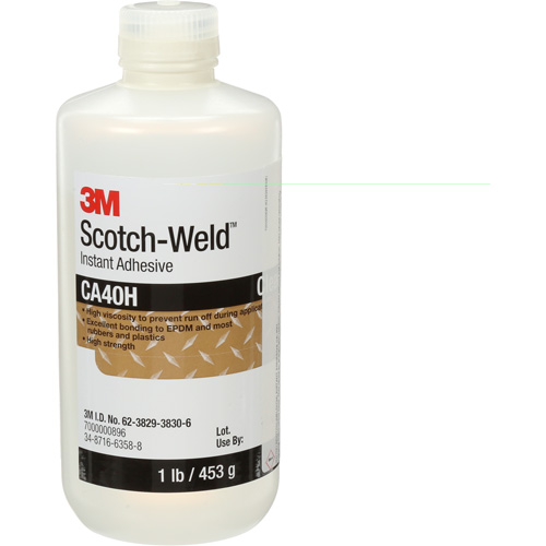 Colle instantan&eacute;e Scotch-Weld, Transparent, Bouteille, 1 lb Equipment World