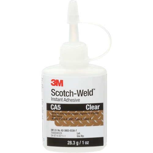 Scotch-Weld Instant Adhesive CA5, Clear, Bottle, 1 oz. Equipment World
