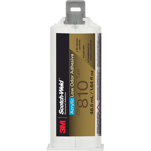 Adh&eacute;sif acrylique &agrave; faible odeur Scotch-Weld, Deux composants, Cartouche, 1,64 liq. oz., Blanc cass&eacute; Equipment World