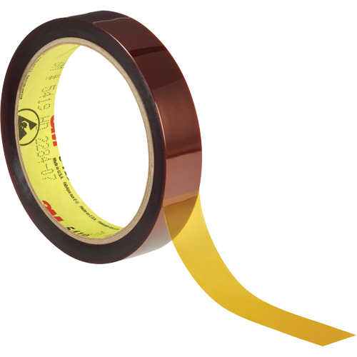 Low-Static Polyimide Film Tape  5419, 12.7 mm (1/2") x 33 m (108'), Brown Equipment World