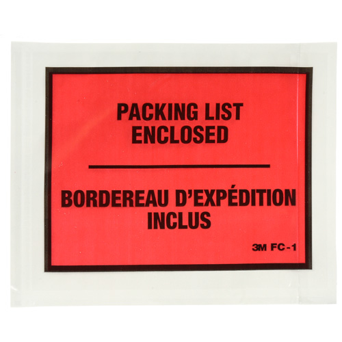 Packing List Envelope, 5-1/2" L x 4-1/2" W, Endloading Style Equipment World